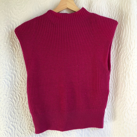 Aritzia Babaton Hazlitt Sweater Vest Deep Magenta Pink XXS - Picture 5 of 16